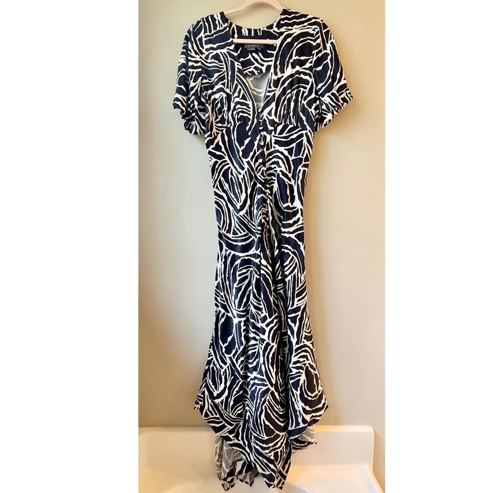 Maeve Navy and White Maxi Dress